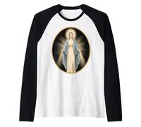 Nuestra Señora de Gracia Virgen María Católica Arte Devocional Camiseta Manga Raglan