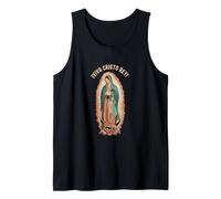Nuestra Señora De Guadalupe Católica Romana Viva Cristo Rey Camiseta sin Mangas