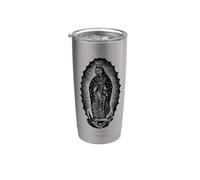 NUESTRA SEÑORA DE GUADALUPE VIRGEN MARÍA MADRE DE JESÚS Vaso térmico de acero inoxidable de doble pared