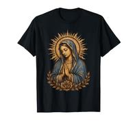 Nuestra Señora De Guadalupe Virgen María Rosa Oración Icono Camiseta