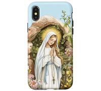 Nuestra Señora de Lourdes Inmaculada Santísima Madre María Católica Carcasa para iPhone X/XS