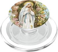 Nuestra Señora de Lourdes Inmaculada Santísima Madre María Católica PopSockets PopGrip para MagSafe