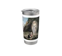 Nuestra Señora de Lourdes Santa Bernadette Inmaculada María Católica Vaso térmico de acero inoxidable de doble pared