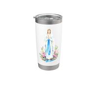 Nuestra Señora de Lourdes Santa María Poderoso Símbolo Madre María Vaso térmico de acero inoxidable de doble pared