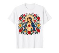 Nuestra Señora Guadalupe María Inmaculado Corazón Popular Católica Santa Camiseta gráfica económica