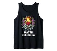 Nuestra Señora Siete Dolores Corazón Inmaculado Diseño Latino Camiseta sin Mangas