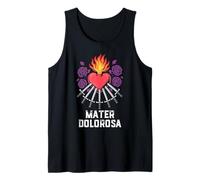 Nuestra Señora Siete Dolores Corazón Inmaculado Diseño Latino Camiseta sin Mangas