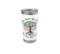 Nuestras Raíces Son Profundas Nuestro Amor Es Más Profundo Vaso térmico de acero inoxidable de doble pared