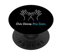 Nuestras Voces Son Vistas intérprete de lenguaje de señas Estadounidense PopSockets PopGrip Adhesivo