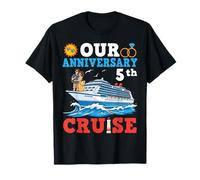 Nuestro 5º Aniversario Crucero Boda Milestone Pareja Vacaciones Camiseta