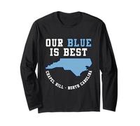 Nuestro Azul es el Mejor Chapel Hill Carolina del Norte Manga Larga