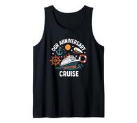 Nuestro Crucero de Aniversario Vacaciones náuticas Camiseta sin Mangas