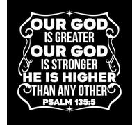 nuestro dios es más grande Calcomanías de pared 54.6x55.3cm Decoración de carrocerías Blanco