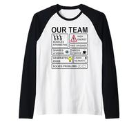 Nuestro Equipo - Teamwork Design Camiseta Manga Raglan