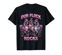 Nuestro Juego Familiar de Vacaciones de Verano Flock Rocks Chicken Camiseta