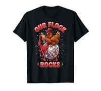 Nuestro Juego Familiar de Vacaciones de Verano Flock Rocks Chicken Camiseta