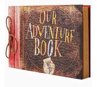 Nuestro libro de aventuras para fotos, álbum de recortes, cubierta de color, recuerdo de viaje de estilo retro inspirado en 'Up', ideal para fotos, regalo para parejas, aniversario, bodas, viajes,