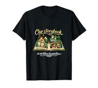 Nuestro Libro de Cuentos está Escrito en diseño de Insignia de Sonrisas Camiseta