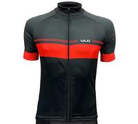 Uld Maillot Corto, Sport, Negro/Rojo (Multicolor), s