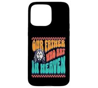Nuestro Padre Que Arte En El Cielo Diversión Dios Retro Font Jesus Love Carcasa para iPhone 15 Pro MAX