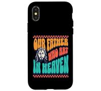 Nuestro Padre Que Arte En El Cielo Diversión Dios Retro Font Jesus Love Carcasa para iPhone X/XS