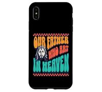 Nuestro Padre Que Arte En El Cielo Diversión Dios Retro Font Jesus Love Carcasa para iPhone XS MAX