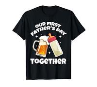 Nuestro primer día del padre juntos botella cerveza artesanal Camiseta