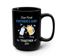 Nuestro Primer Día Del Padre Juntos Tazón De Café Novedad Tazas De Regalo Graciosa Tazas Té Regalos Novedosos Para Trabajo Familiares Navidad 330 Ml