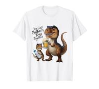 Nuestro primer día del padre juntos Tres dinosaurios Rex para fiesta Camiseta