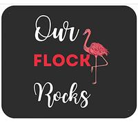 Nuestro Rebaño Rocks Flamingo Día De La Madre Mouse Pad Lavable Mousepad Duradero Alfombrilla De Escritorio para Oficina Ordenador Pc 25X30Cm
