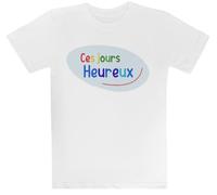 Nuestros Días Felices Camiseta Blanca para Niños Camiseta De Manga Corta para Niños Kids White tee Children Short Sleeve T-Shirt