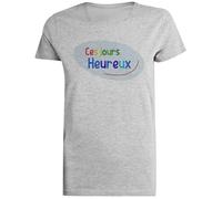 Nuestros Días Felices Camiseta Gris Femenina Camiseta De Manga Corta para Mujer Unisex Black tee Baggy Oversized T-Shirt
