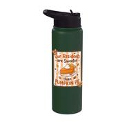 Nuestros residentes son más dulces que el pastel de calabaza linda enfermera otoño Stainless Steel Insulated Water Bottle