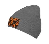Nuestros sombreros de punto con estampado de calabaza de Halloween no solo son cálidos, sino también modernos (6 colores), Deep Heather, Talla única