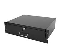 Nueva 3U cajón de montaje en rack DJ 19 "Rack caso equipo de profundidad cajón 3Space con cerradura