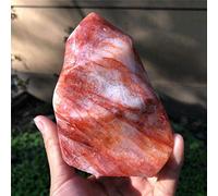 Nueva antorcha de cristal de llama hematoide roja de forma libre de piedra de cristal de fuego rojo para decoración del hogar-rojo_aproxx10-11cm