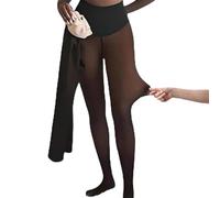 Nueva banda de compresión y opción de una sola costura, medias térmicas de talla grande for piernas al descubierto, fajas moldeadoras for mujer que mantienen la cintura abrigada(Bronze,XXL-3XL)