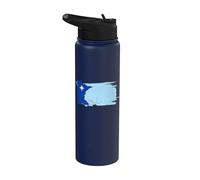 Nueva bandera de la forma del estado de Minnesota Vintage Grunge destrozada Stainless Steel Insulated Water Bottle
