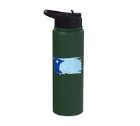 Nueva bandera de la forma del estado de Minnesota Vintage Grunge destrozada Stainless Steel Insulated Water Bottle