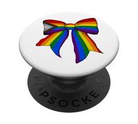 Nueva Bandera del Orgullo LGBTQ Queer Trans Poly Pride Coquette Bow PopSockets PopGrip Adhesivo