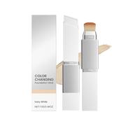 Nueva Base En Barra Que Cambia De Color丨Base De Maquillaje Corrector Hidratante, Doble Punta Con Cepillo Incorporado, PortáTil Para Uso Diario,（Ivory White）