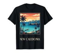 Nueva Caledonia Isla del Pacífico Sur Vintage Retro Travel Art Camiseta
