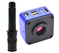 Nueva cámara de microscopio de video industrial de 30 fps HDMI UVC y lente de montura C 300X