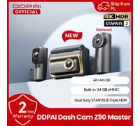 Nueva cámara para coche DDPAI Z90Master 4K+4K Dual HDR, cámara frontal y trasera, Sony STARVIS 2 IMX678, ADAS, monitor de aparcamiento, WiFi 5GHz, 64G eMMC