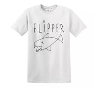 Nueva camiseta Flipper para hombre As Worn by Funny Novelty Idea de regalo, Camiseta Blanca De Impresión Negro, S