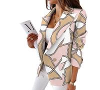 Nueva Chaqueta De Traje con Estampado De Doble Botonadura De Manga Larga para OtoñO E Invierno, Chaqueta para Mujer