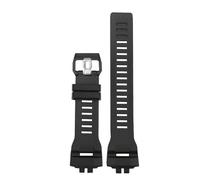 Nueva correa de reloj goma silicona, Compatible Con Casio Pequeño Cuadrado GBD-200SM GBD-200, Hombre impermeable negro gris pulsera deportiva(Black black buckle)