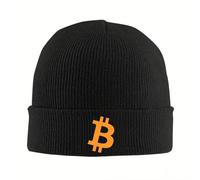 Nueva criptomoneda Bitcoin 2025 - Bitcoin BTC Gorra de Punto Caliente Gorra Hip Hop Gorro de Exterior para otoño e Invierno Gorros de Exterior para Unisex