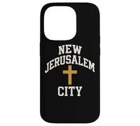 Nueva Cruz de la Ciudad de Jerusalén Fe Cristiana Jesús Verso de Carcasa para iPhone 14 Pro