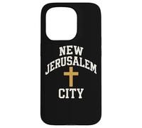 Nueva Cruz de la Ciudad de Jerusalén Fe Cristiana Jesús Verso de Carcasa para iPhone 15 Pro